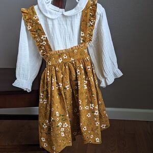 Smocked Sweets Floral Corduroy Dress